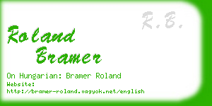 roland bramer business card